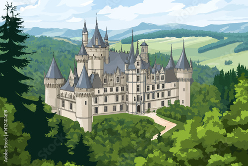 castle in the forest