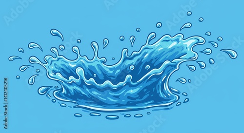 Water splash illustration design