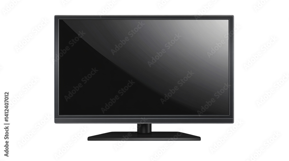 Sleek Flat-Screen TV on White Background for Modern Interior Design Concepts Sleek Flat-Screen TV on White Background for Modern Interior Design Concepts