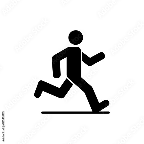 Marathon race icon with transparent background