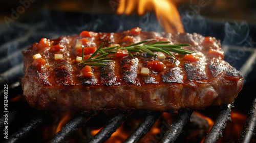 Fire-Kissed BBQ Steak with Garlic