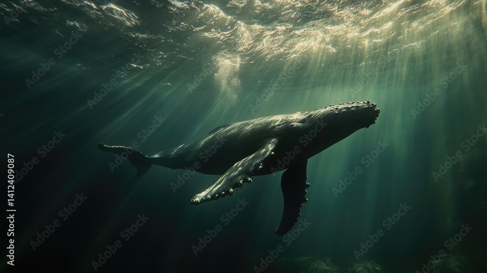 Fototapeta premium Humpback whale underwater