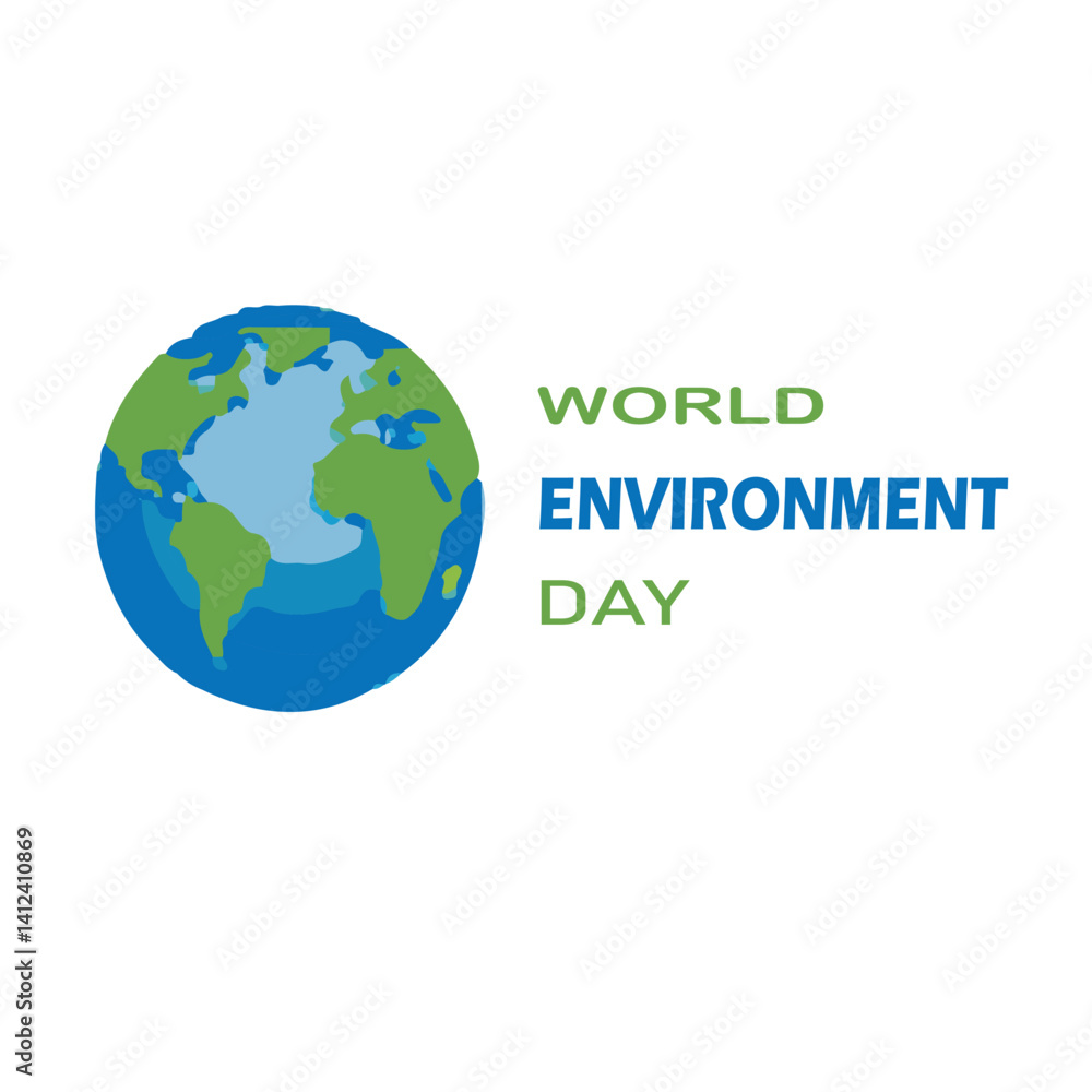 World Environment Day. 5th June. World map plant concept. EPS editable file. World Environment Day. 5th June. World map plant concept. EPS editable file.