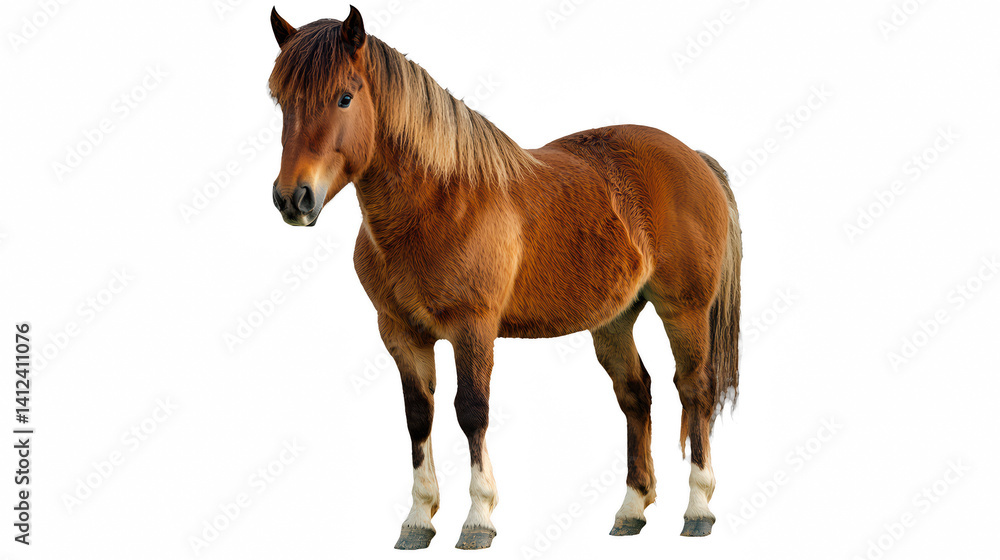 Obraz premium a picture of a horse on a transparent background, PNG image, PNG file, Generative art.