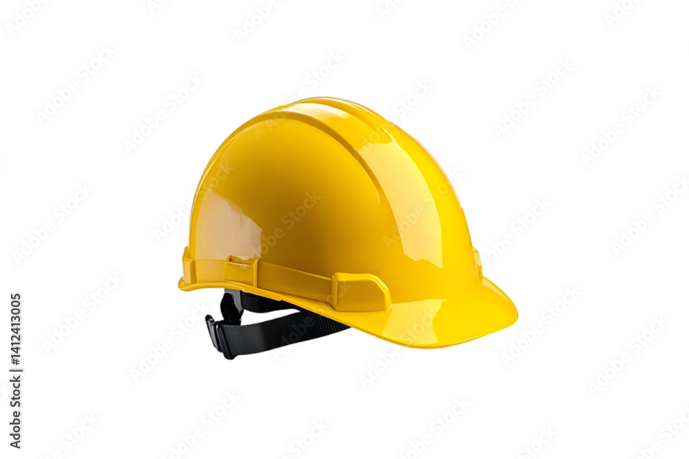 Fototapeta premium Yellow Hard Hat Safety Equipment Construction Worker Protection,