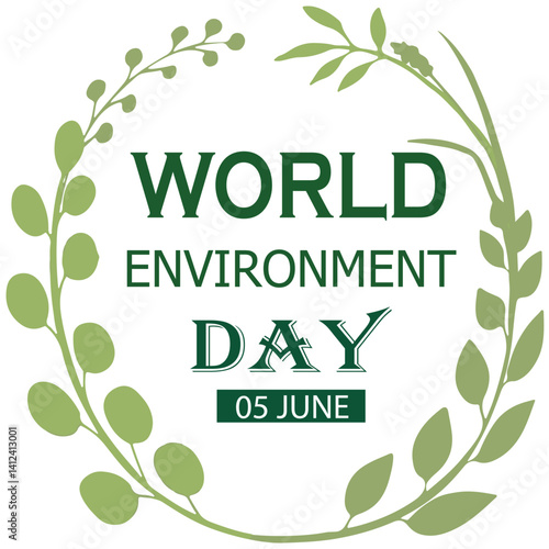 World Environment Day. 5th June. Plant concept. EPS editable file.