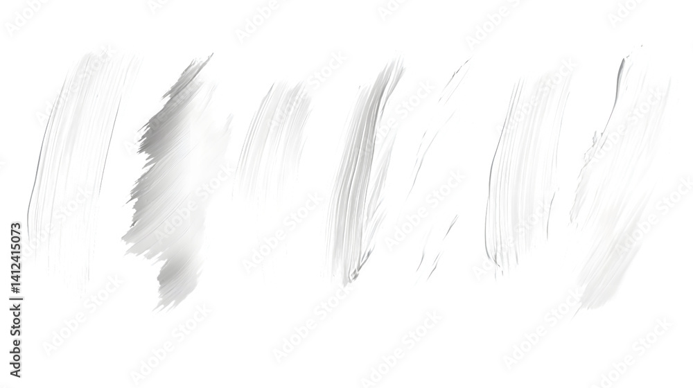 Obraz premium White Brush Stroke Collection for Creative Design Projects