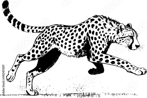 vector illustration of a cheetah
