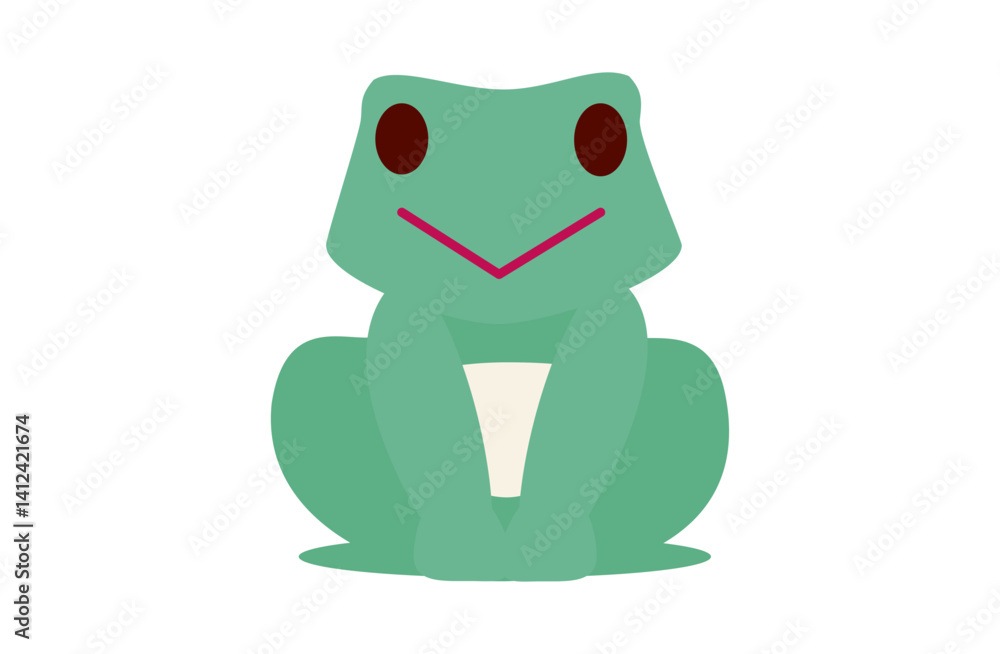 Cute and Deformed Frog Character Illustration Cute and Deformed Frog Character Illustration