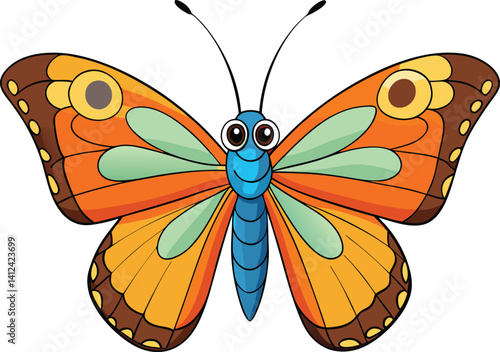 butterfly on white background