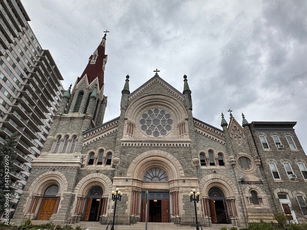 Gothic Revival Church with Tall Steeple (Philadelphia, Pennsylvania, USA)
Gothic Revival Church with Tall Steeple (Philadelphia, Pennsylvania, USA)