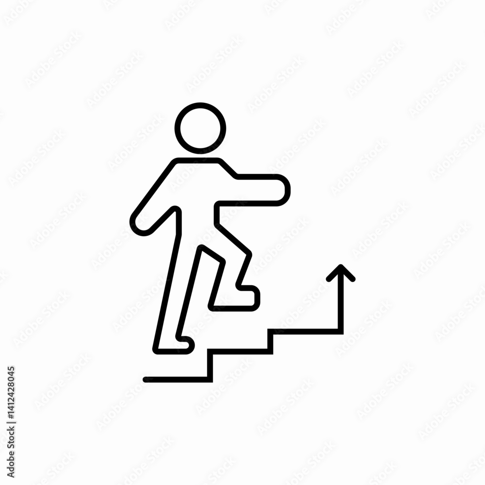 Steps progress achievement goal icon vector sign Steps progress achievement goal icon vector sign
