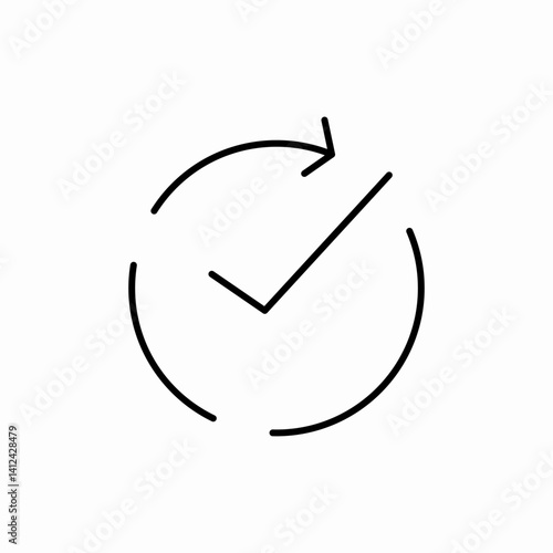 Sync update circular icon vector sign