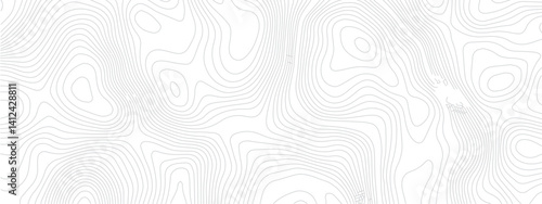 Detailed Sea Map with Geometric Lines and Topography, Featuring a Mounted Grid Pattern to Depict Area Space and Landscape Topos

