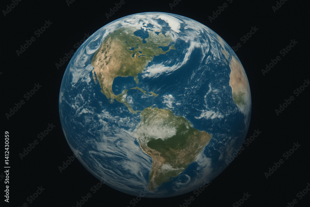 an illustration of the earth appearing perfectly round created by AI, black background an illustration of the earth appearing perfectly round created by AI, black background