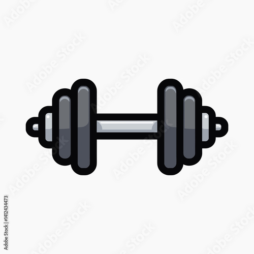 gym equipment black dumbbell set with silver handles