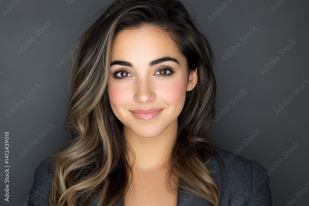 Copycpase' is associated with a portrait of a woman who is a brunette, distinguished by her long, flowing wavy hair Copycpase' is associated with a portrait of a woman who is a brunette, distinguished by her long, flowing wavy hair