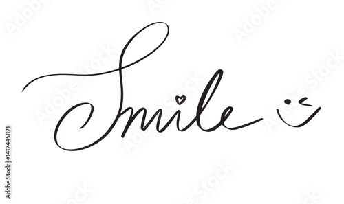 Smile happy text font calligraphy hand written lettering script object black color tooth beautiful young emotion cheerful lifestyle portrait healthy looking business enjoy funny positive smile happy 
