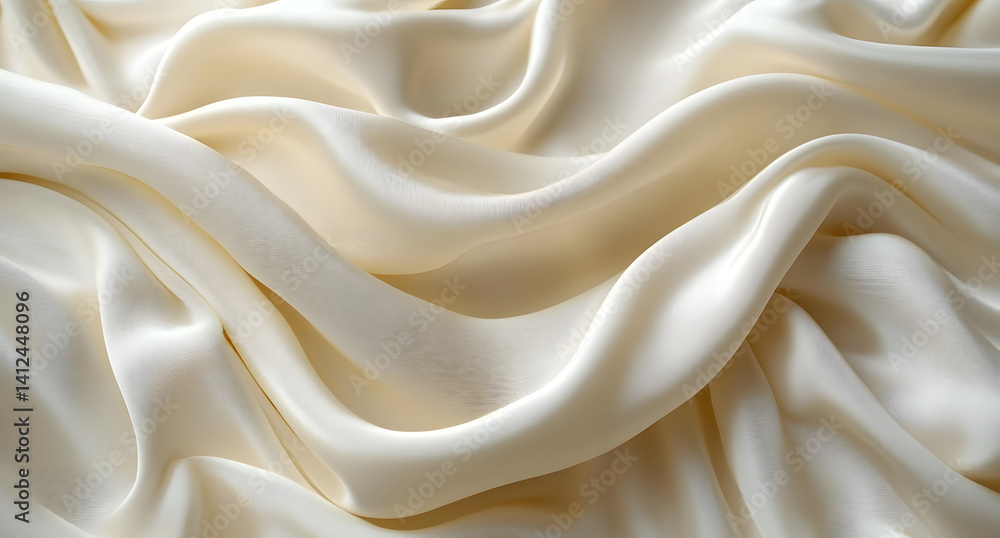 Silk satin fabric. Ivory. Texture, background, pattern. Silk satin fabric. Ivory. Texture, background, pattern.