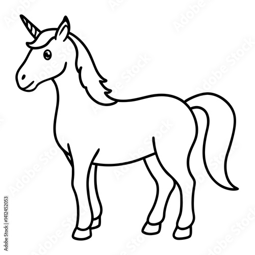 Wallpaper Mural Clean Unicorn Line Art Design Torontodigital.ca