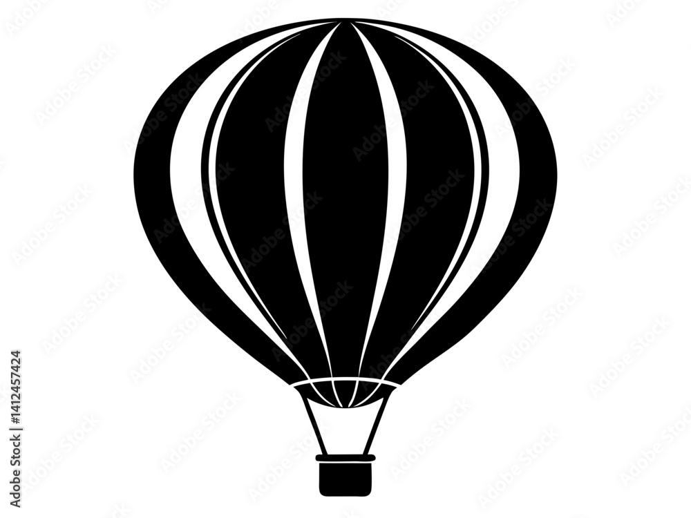 Obraz premium Hot Air Balloon Silhouette Vector & SVG | Adventure SVG for Crafts