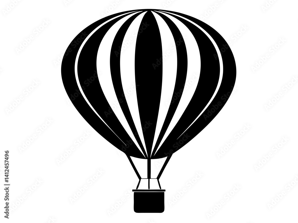 Obraz premium Hot Air Balloon Silhouette Vector & SVG | Adventure SVG for Crafts