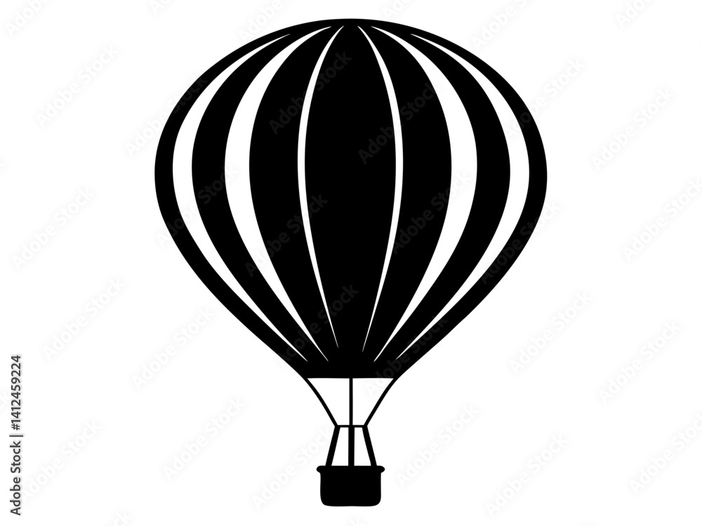 Obraz premium Hot Air Balloon Silhouette Vector & SVG | Adventure SVG for Crafts
