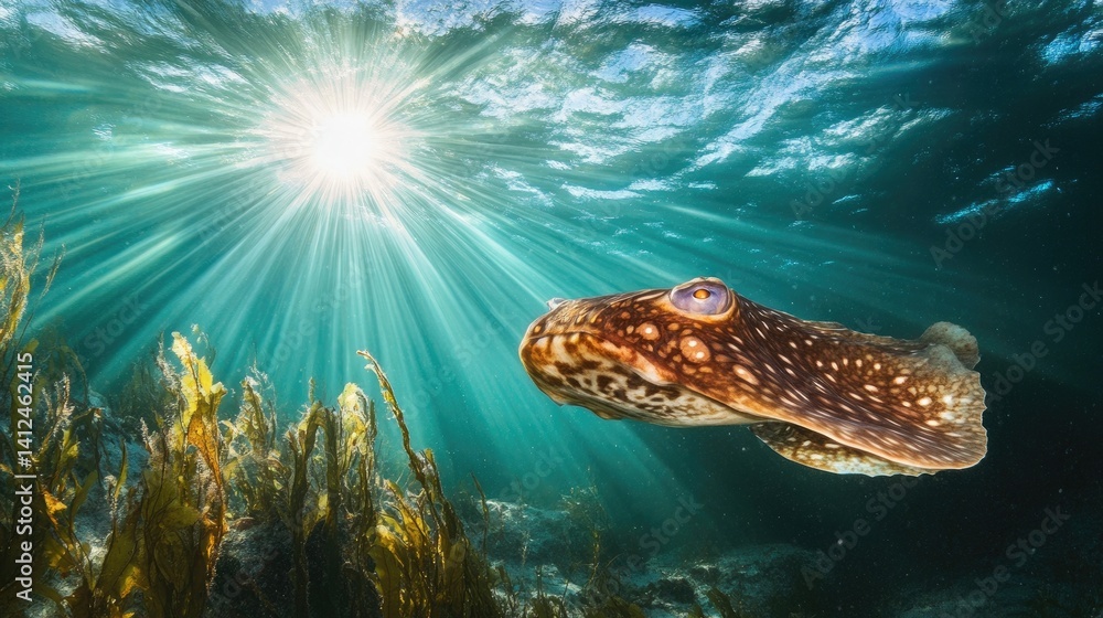 Obraz premium Underwater light rays