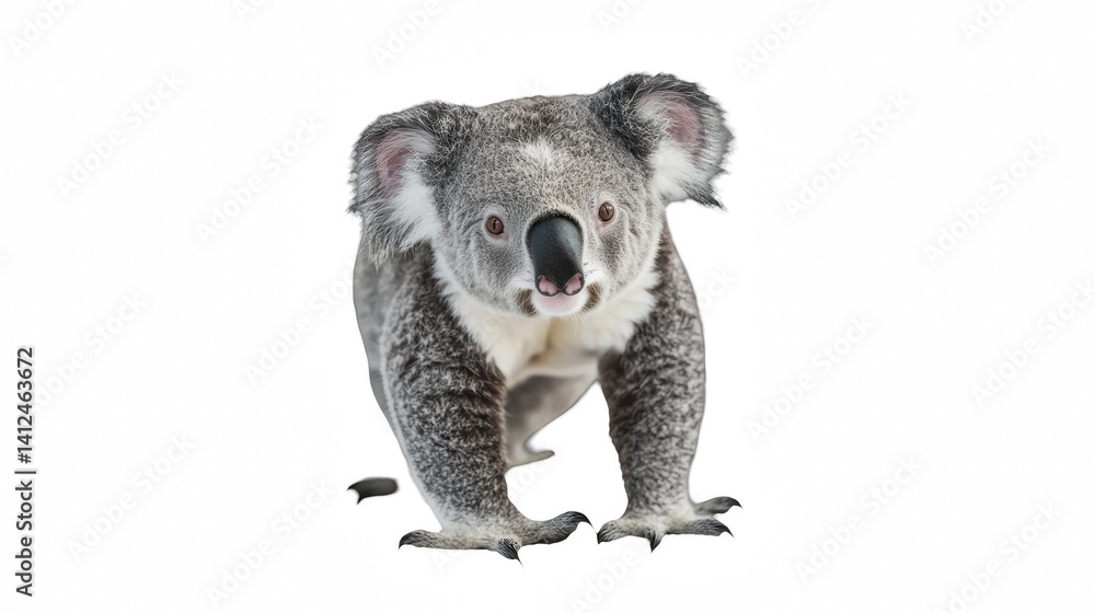 Fototapeta premium a koala on a transparent background, PNG image, PNG file, Generative art.
