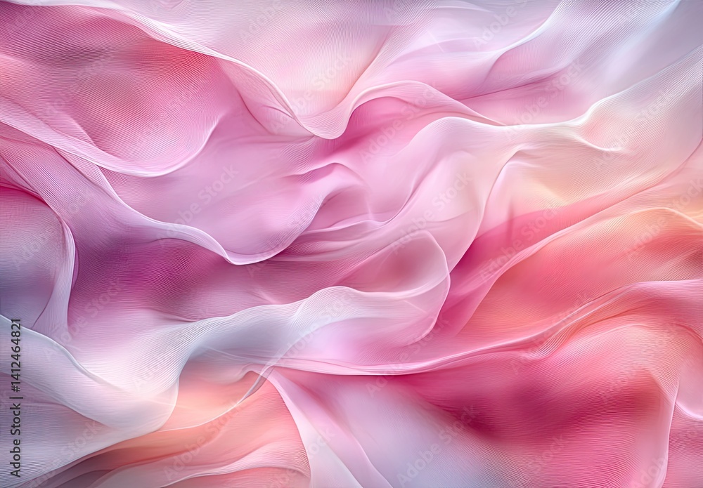 Obraz premium Delicate, flowing fabric in soft pastel shades