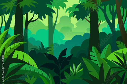 palm trees in the morning