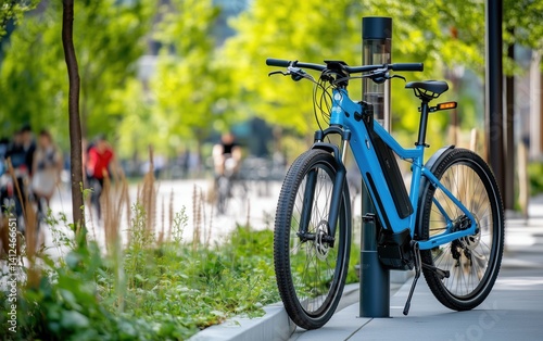 Stylish Electric Blue Bicycle for Urban Commute