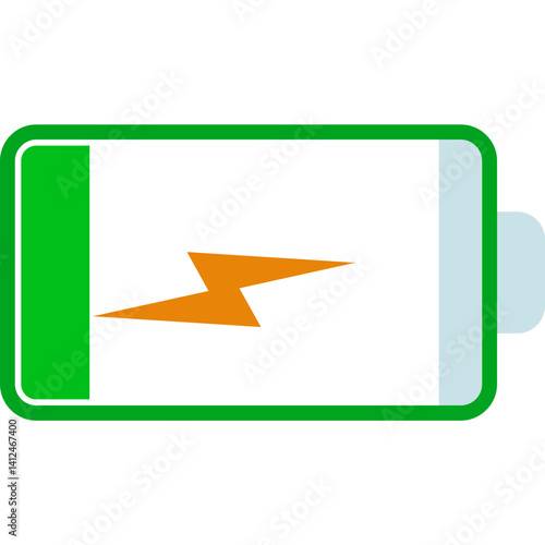 Fast Charging battery percentage icon vector Illustration Free Download Fast Charging battery percentage icon vector Illustration - GFXLoad