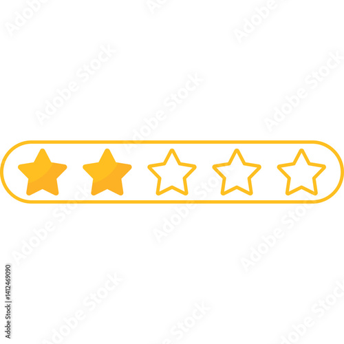 2 star rating vector Illustration
