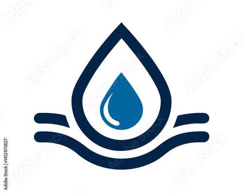 Eco-Friendly Water Drop Symbol for Sustainability  