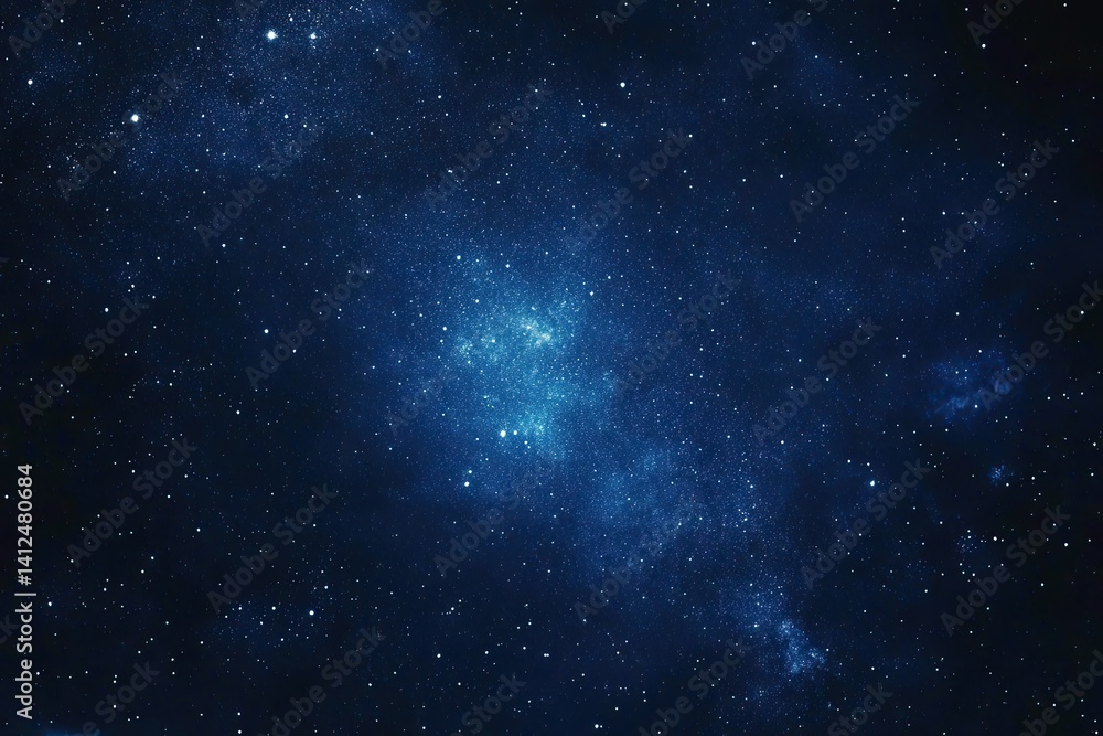 Naklejka premium A dark blue sky with a band of bright stars