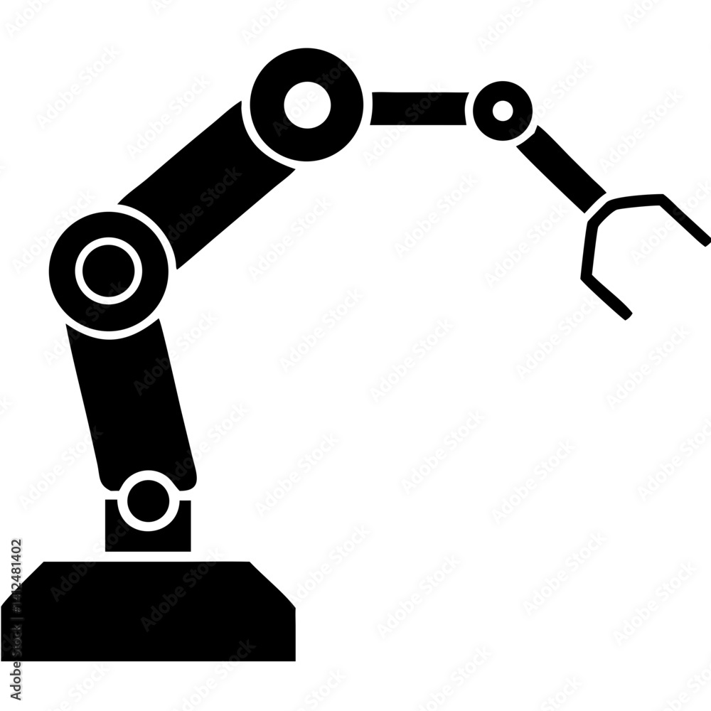 Creative Robot Arm Icon Illustration Creative Robot Arm Icon Illustration