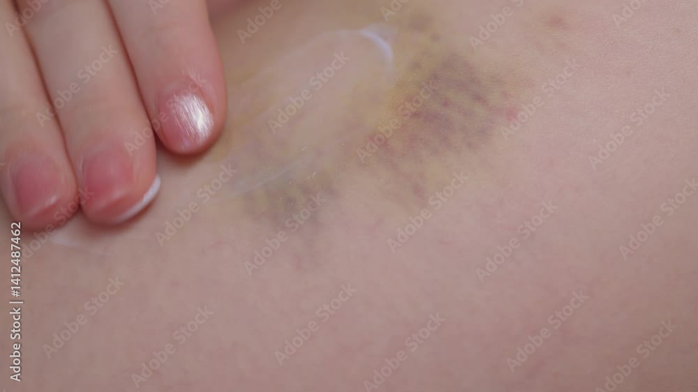 This is a Detailed Close Up Image of a Bruise Found on Human Skin Showing Various Aspects This is a Detailed Close Up Image of a Bruise Found on Human Skin Showing Various Aspects