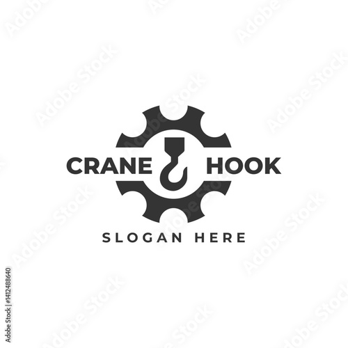 Construct Logo, Crane Logo isolated on white background.