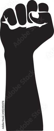 Powerful Fist Icon Symbolizing Resistance and Social Justice Movements