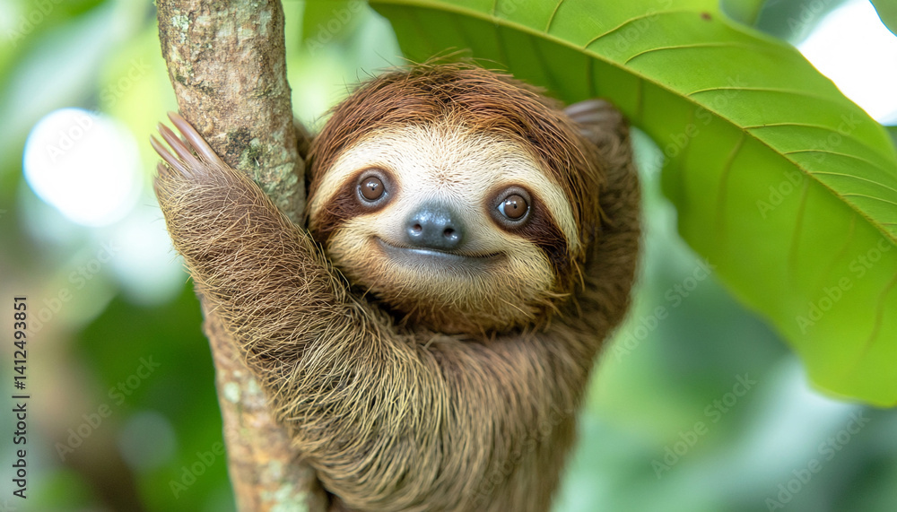 Naklejka premium Closeup shot of a squirrel on the tree branch under the sunlight 