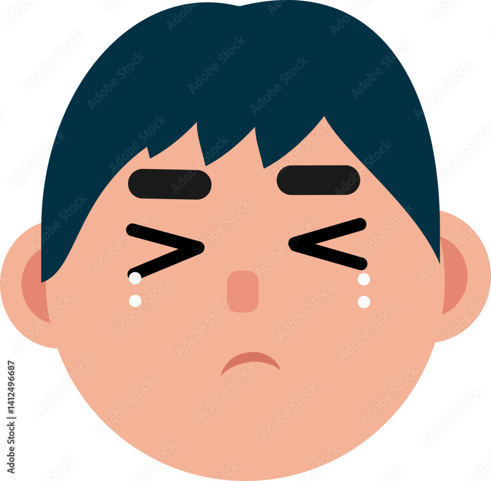 Obraz premium A man crying