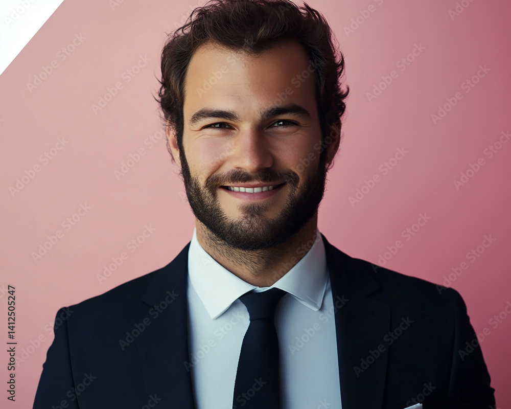 Business man on clean background, close up portrait of a smiling man in a suit Business man on clean background, close up portrait of a smiling man in a suit