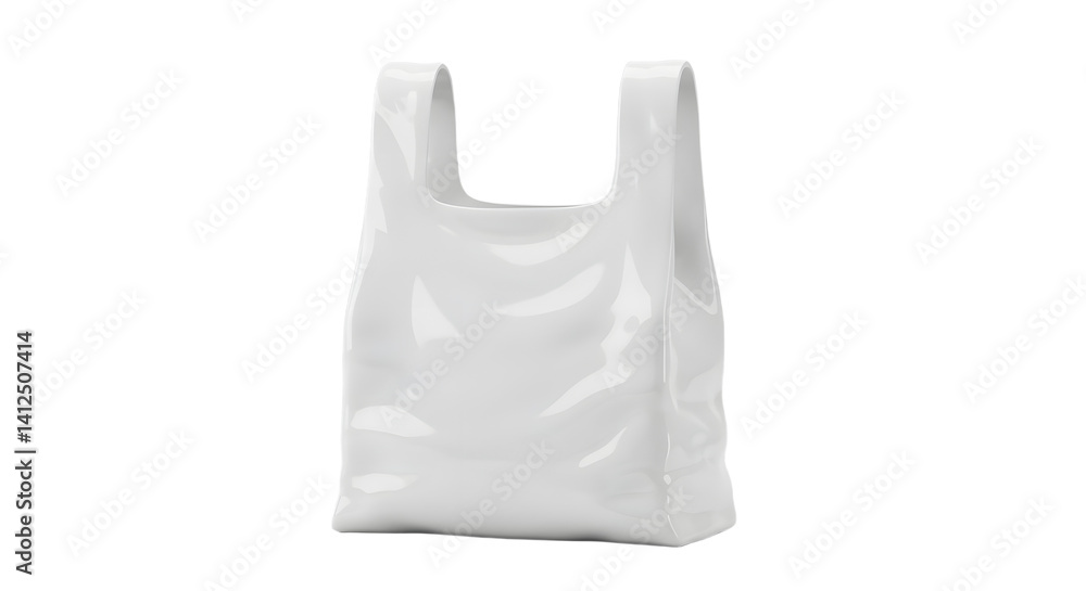 White Shopping Bag Mockup on Plain Background White Shopping Bag Mockup on Plain Background