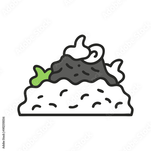 Compost pile icon vector illustration, environmental care