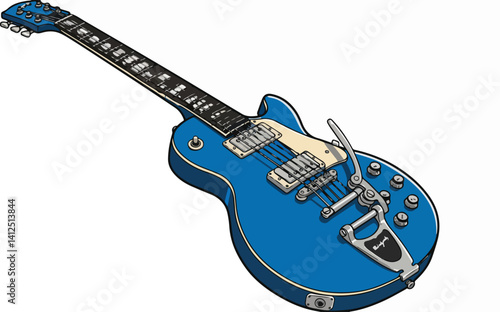 electric guitar isolated on white