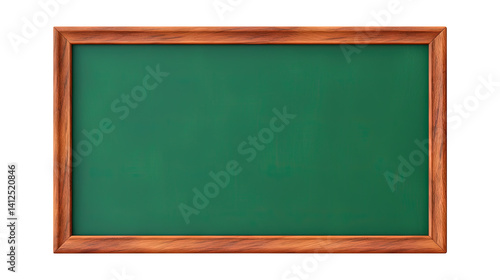 Obraz na płótnie green chalkboard with frame isolated on transparent white background, clipping path w salonie