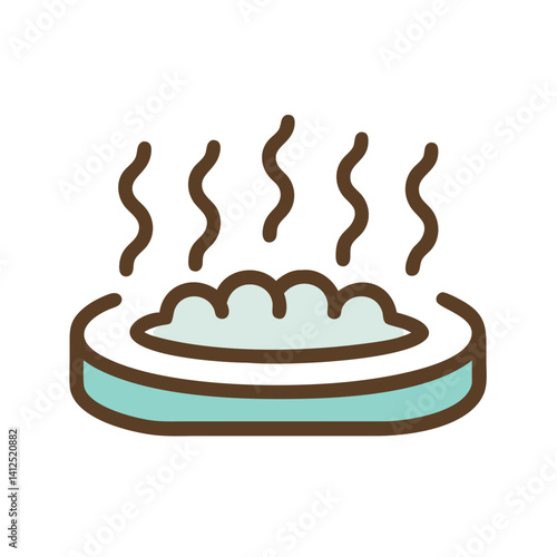 Hot Tub Illustration Icon for Spa or Relaxation