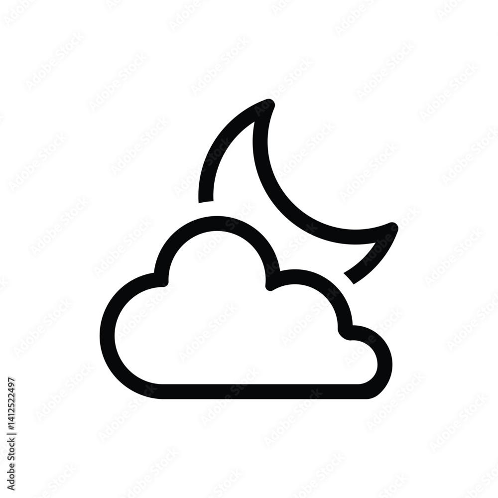 Weather icons. Weather forecast icon set. Clouds logo. Weather , clouds, sunny day, moon, snowflakes, wind, sun day. Vector illustration Weather icons. Weather forecast icon set. Clouds logo. Weather , clouds, sunny day, moon, snowflakes, wind, sun day. Vector illustration