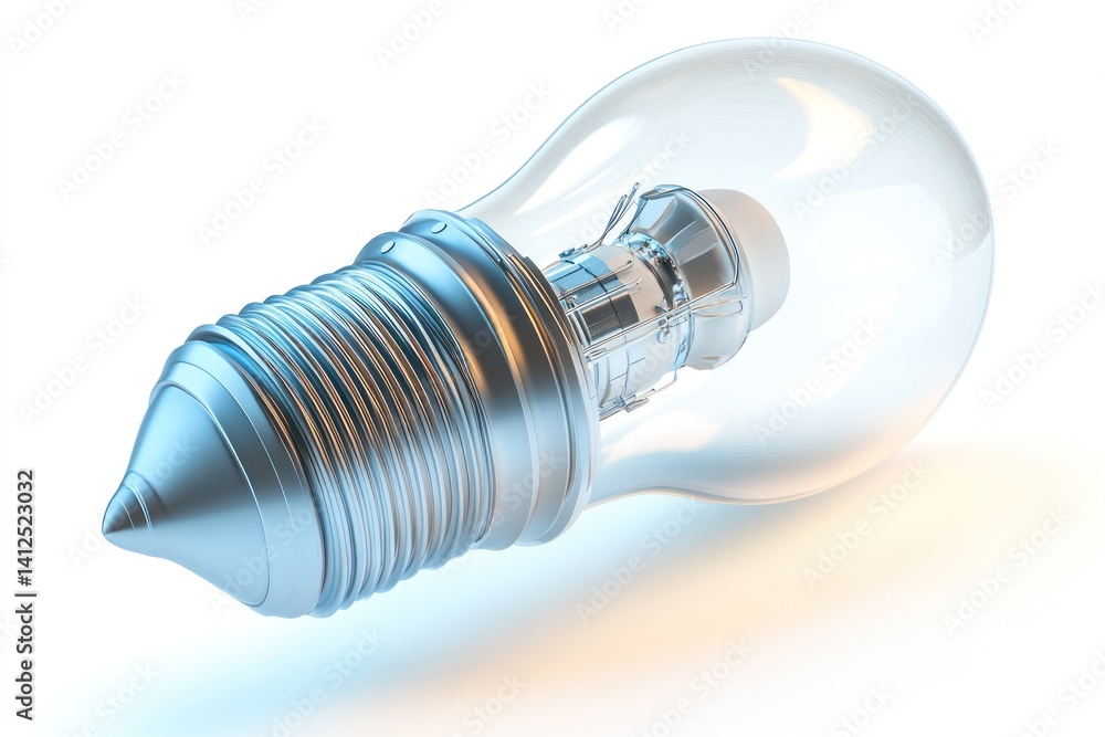 Lightbulb with metal base on white background idea concept close up. Lightbulb with metal base on white background idea concept close up.
